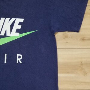 Vintage Nike Air 90s Tee Shirt Gray Tag Retro Spellout Fits Like Mens Size Small/Medium or Womens Oversize S/M image 3