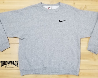 Vintage Nike 90s Crewneck Sweatshirt White Tag Retro Swoosh Travis Scott Clothing Style - Fits Like Womens Small / XS or Mens Undersize S/XS