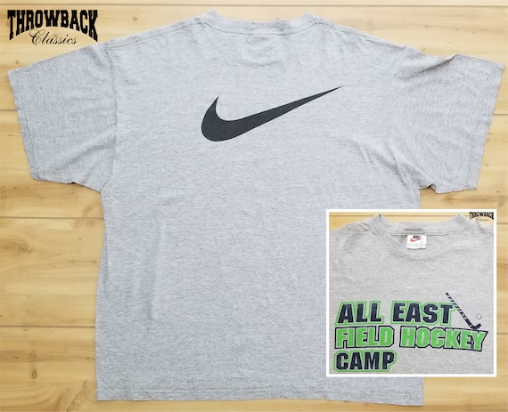 Vintage Nike 90s Tee Shirt White Tag Big Swoosh Logo Back Field