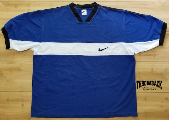 Vintage Nike 90s Heavy Tee Shirt White Tag Plain … - image 1