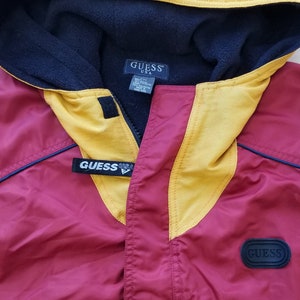 Rare Vintage Guess USA Pullover Winter Coat Jacket Men Size XXL or Oversized Womens