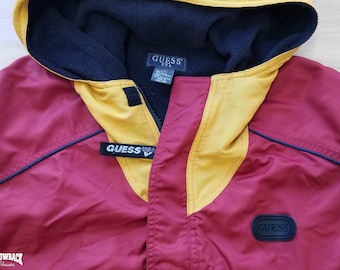 Rare Vintage Guess USA Pullover Winter Coat Jacket Men Size XXL or Oversized Womens