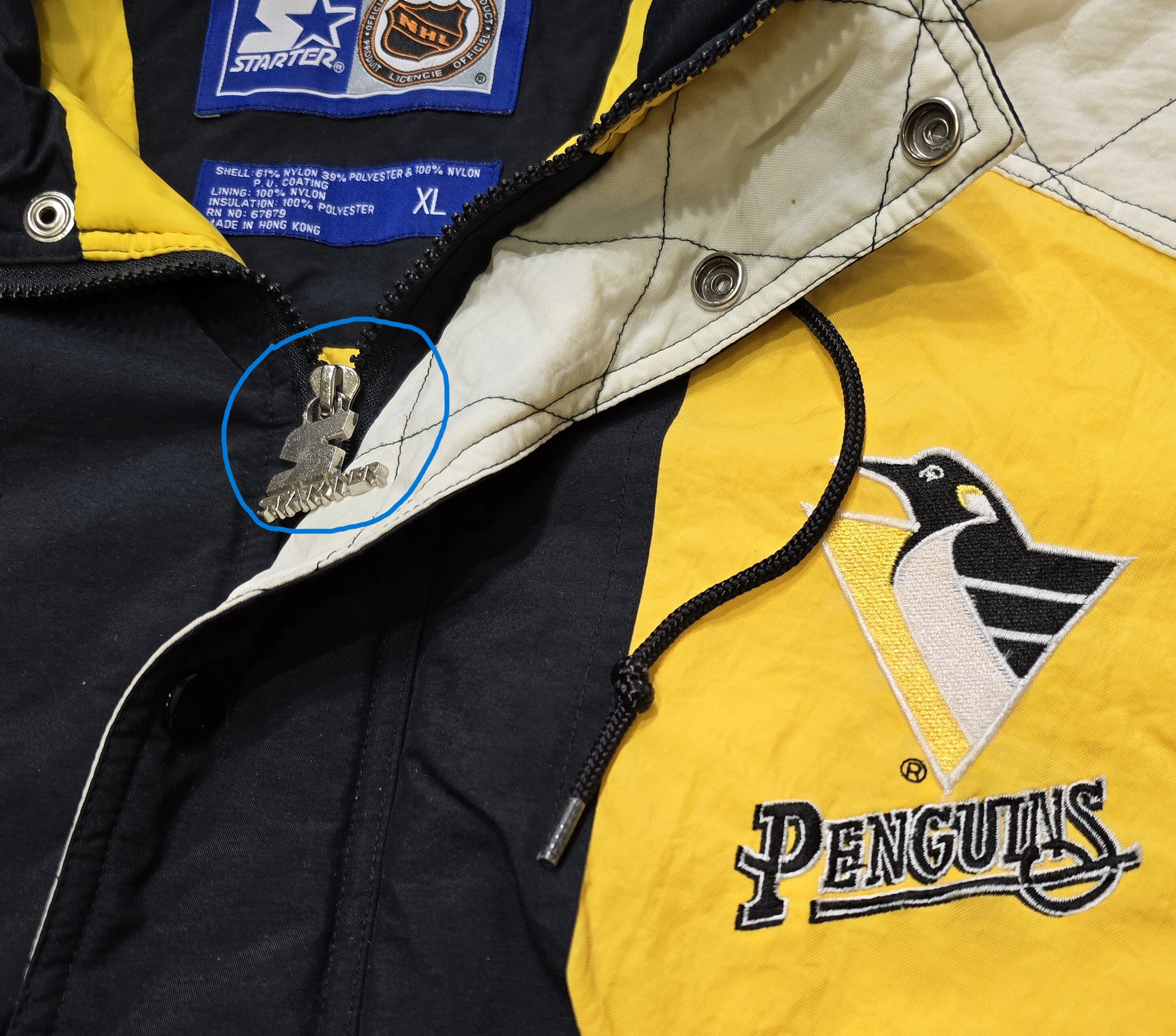 Vintage Starter Pittsburgh Penguins 90s Jacket NHL Puffer Vintage Starter Pittsburgh Penguins 90s Jacket NHL Puffer