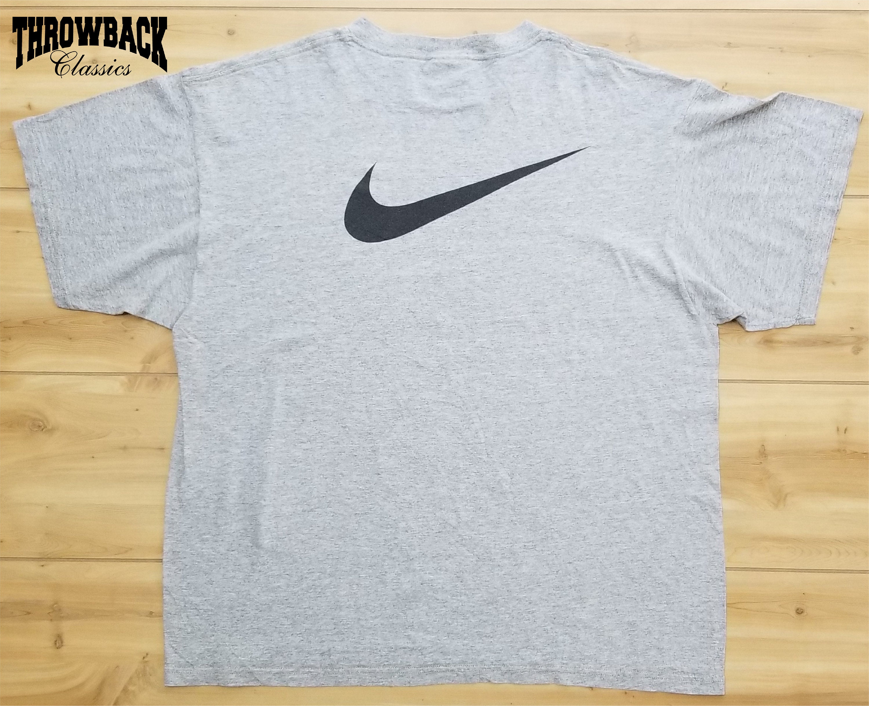 Vintage Nike 90s Tee Shirt White Tag Big Swoosh Logo Back Field
