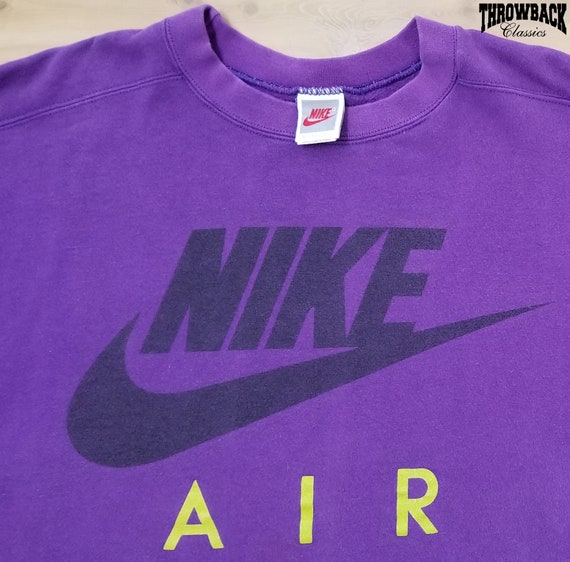 vintage purple nike crewneck sweater