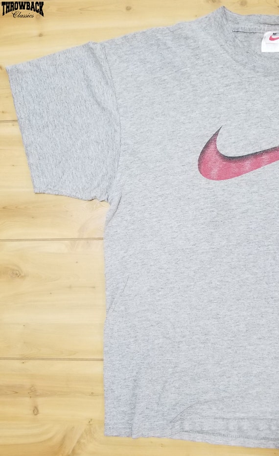 Vintage Nike 90s Tee Shirt White Tag Big Swoosh Logo … - Gem