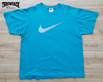 Koszulka z logo Nike 90s White Tag Swoosh w stylu vintage, męska, rozmiar L lub damska, rozmiar XL
