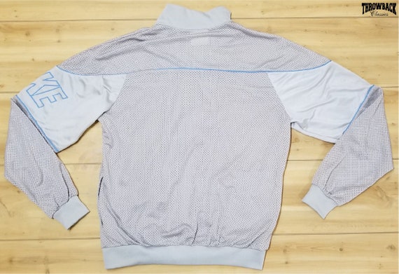 Vintage Nike 90s Mesh Zip Jacket Gray Tag Spell O… - image 5