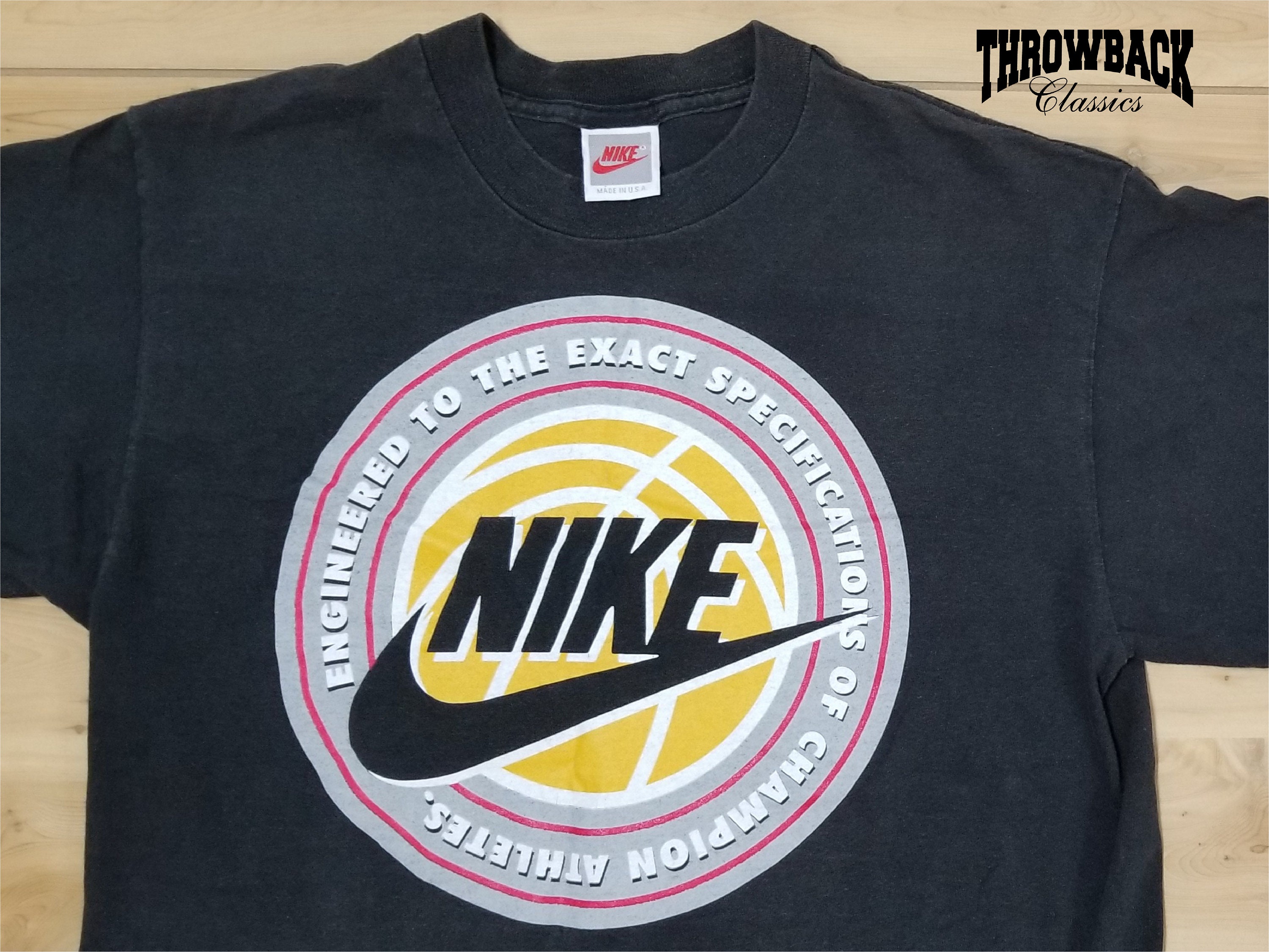 90s NIKE game T-shirt UK製 Vintage Nike 90s Shirt Rare Engineered Champion Athletes