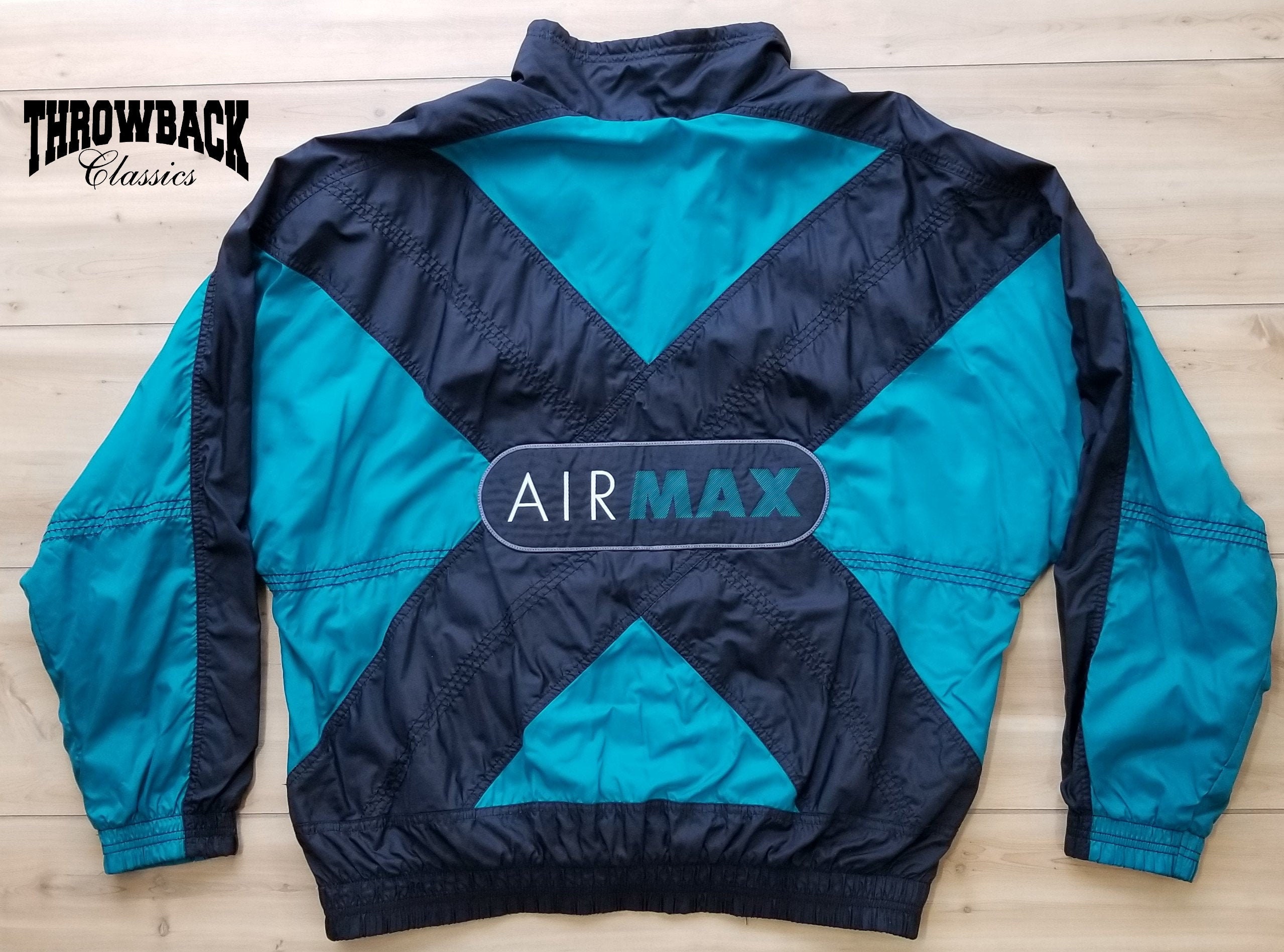 Vintage Nike Air Max Jacket Windbreaker Rare Spellout Zip - Etsy