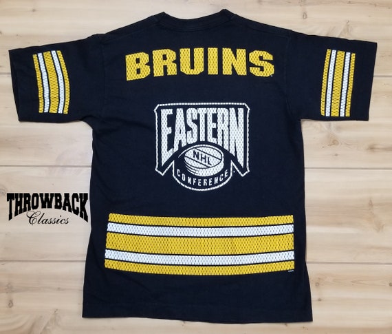 Rare VTG STARTER Boston Bruins Stanley Cup Playoffs Single Stitch T Shirt  90s L