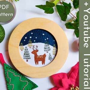 PDF Embroidery Pattern + Video Tutorial Winter Wonderland