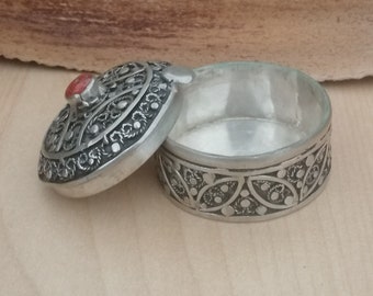 Small Berber Silver Trinkets Box