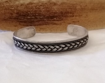 Berber Silvermanschett med Dubbel Silverfläta