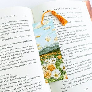 California Super Bloom Bookmark, California Bookmark, Poppy Flowers Art