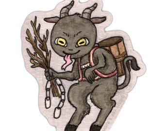 Krampus Sticker for Christmas, Merry Krampus