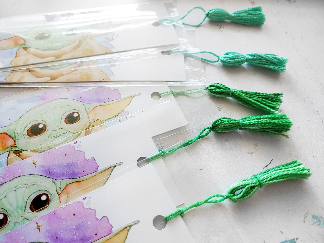 Baby Yoda Bookmark with Optional Tassel The Mandalorian Etsy