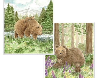 秋の黒板アート、森のクマの子、黒板の絵 11 x 14 - Etsy 日本