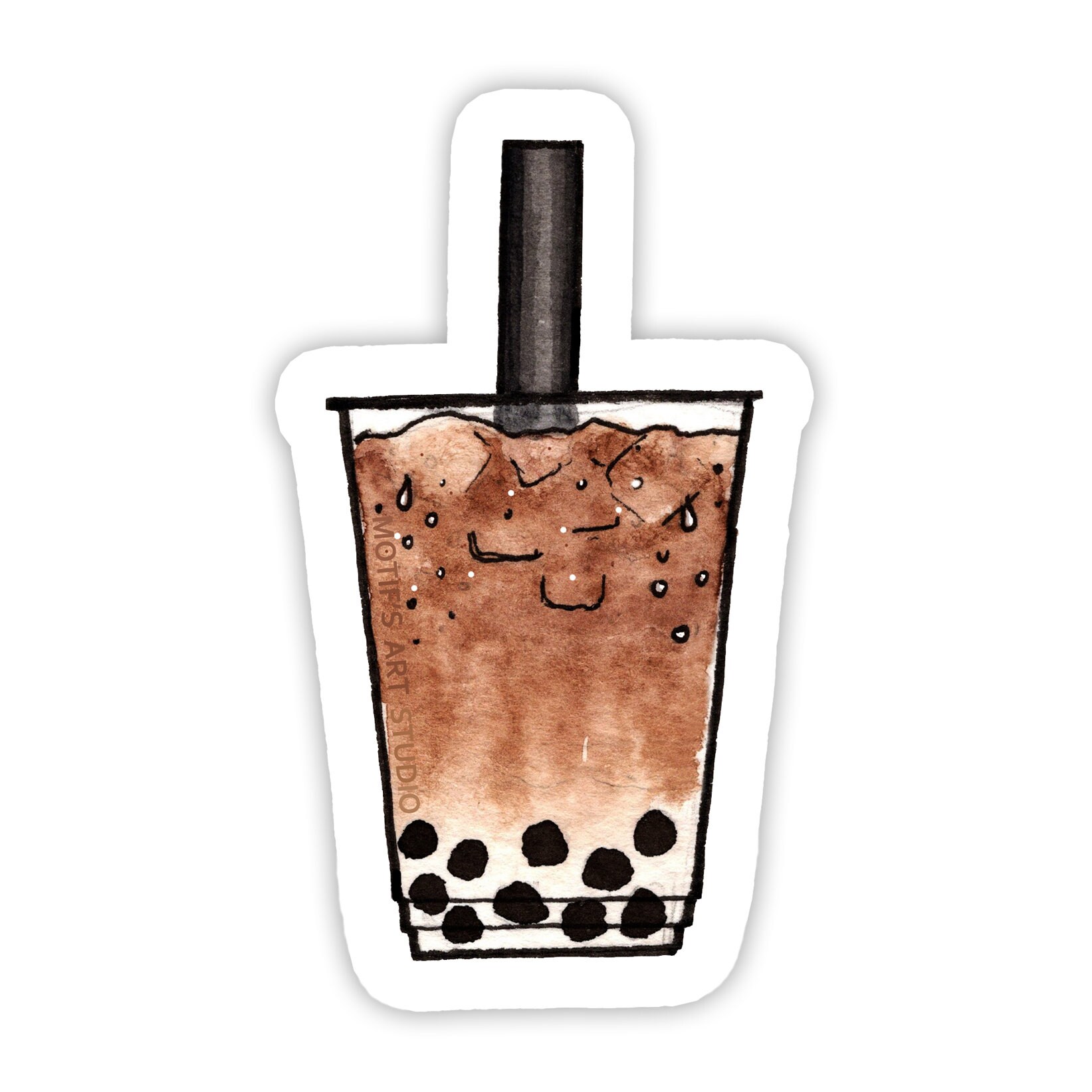 Boba Tea Stickers, Holiday Stickers, Waterproof Vinyl Sticker - Etsy