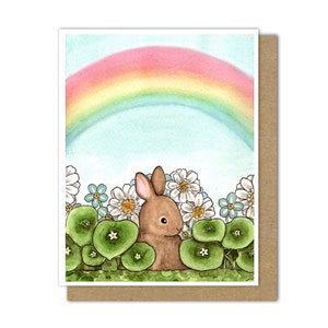 Bunny in Spring (Blanko) Karten, 6er-Set oder einzelne Karte