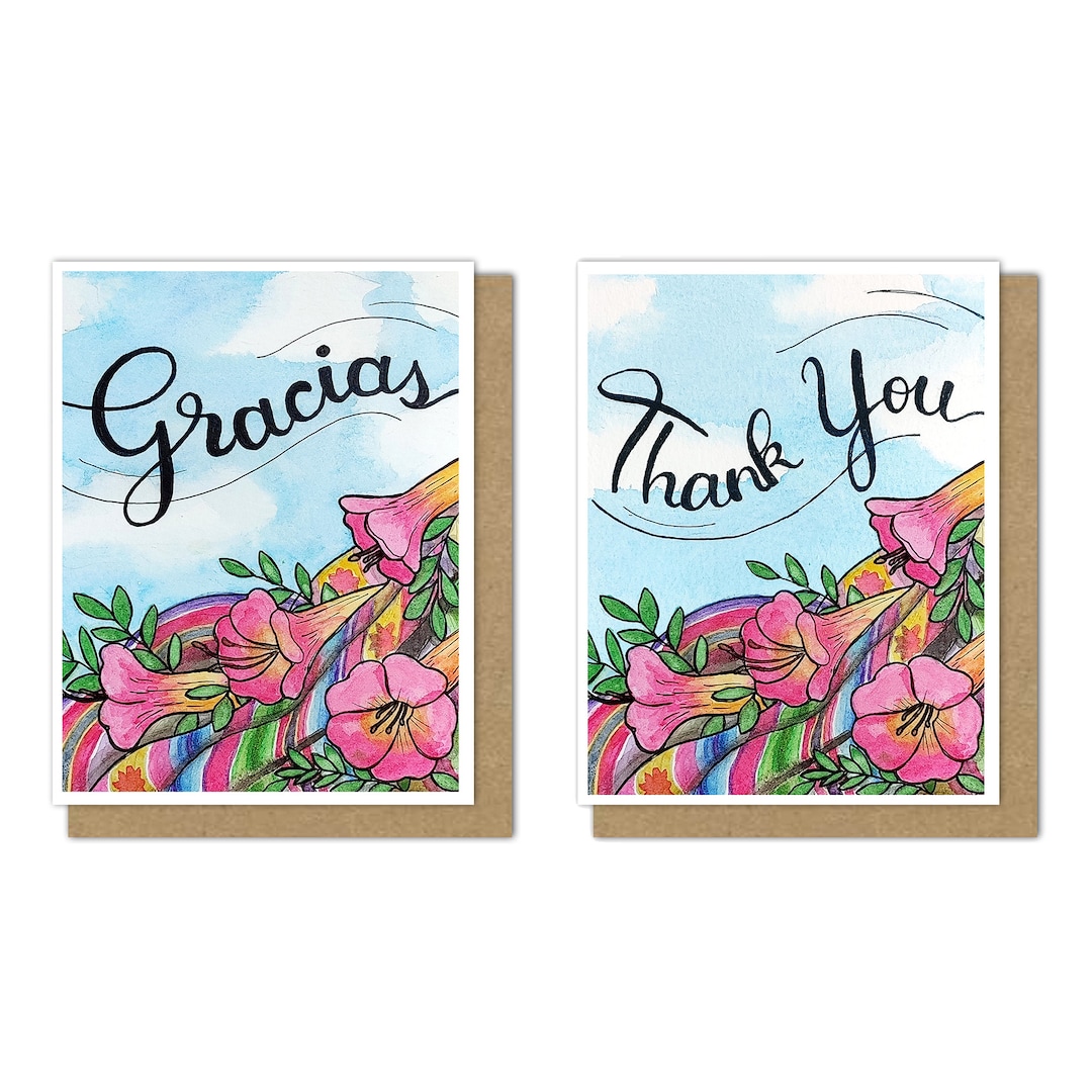 Thank You blank Inside Greeting Cards, set of 6 or Single Etsy