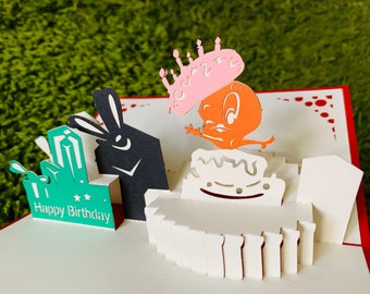ON SALE!!! 3D Greeting Card - Birthday Card - For Her, Him, Couple, Wife, Husband, Girlfriend, Boyfriend - Happy Birthday Pop Up Card