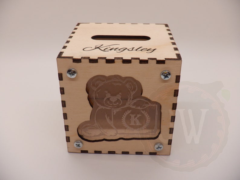 Change Box Custom Laser Engraved Change Box Piggy Bank Tip Jar - Etsy