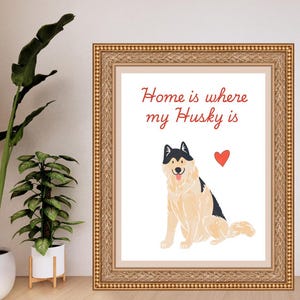 Husky Decor Digital Print, Husky Home Decor, Husky Wall Art, Husky Owner Gift, Husky Lover Gift, Husky Poster Print, Husky Dog Poster Decor