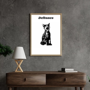 Deftones Wall Art, Deftones Art Prints, Deftones Cat, Deftones Horse, Deftones Band, Deftones Decoration, Deftones Office Decoration, Black