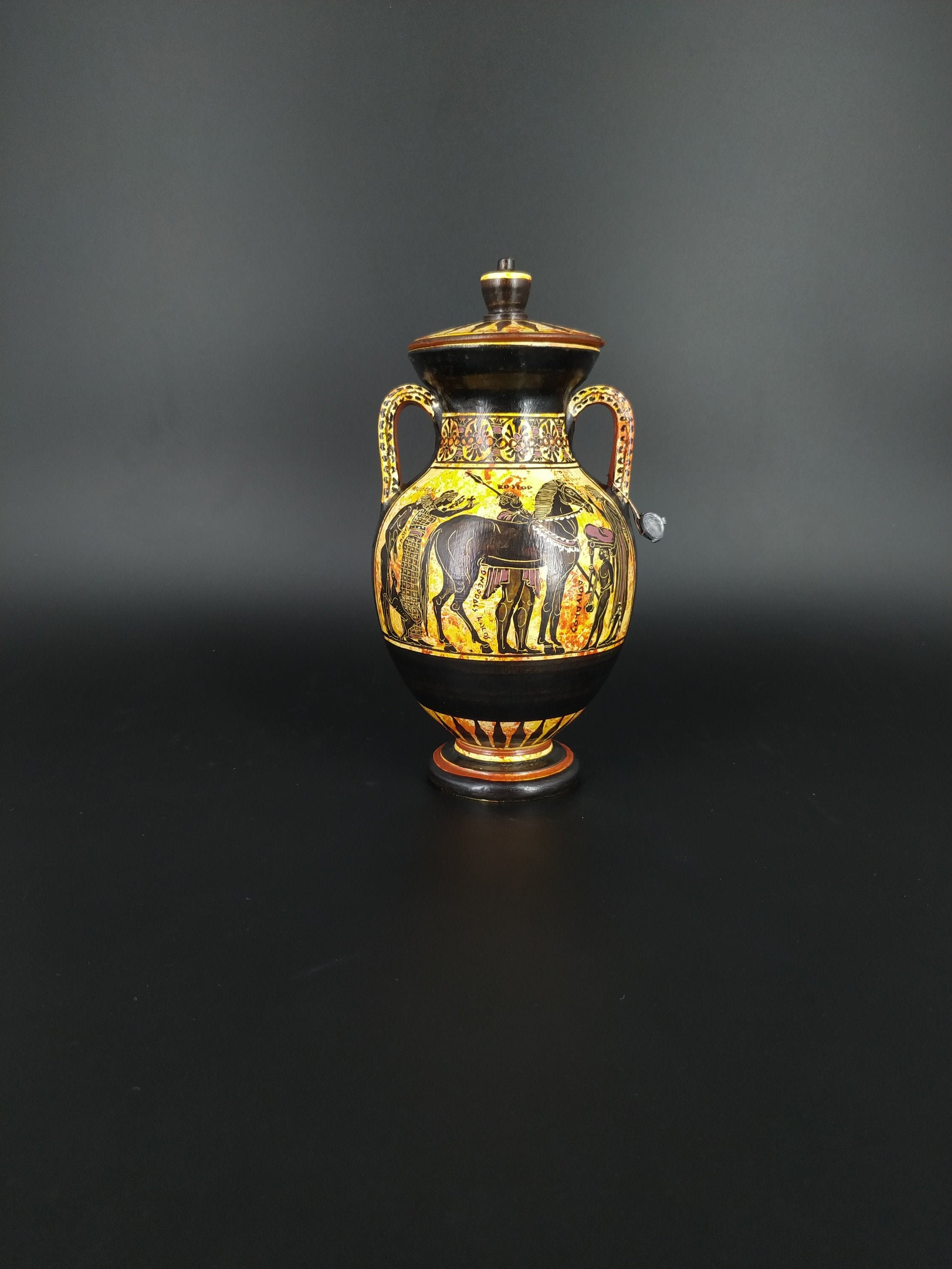 Exekias Amphora Black Figure Ceramic Vase Achilles And Ajax