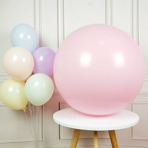 36" Jumbo Pastel Pink Round Latex Balloons / Pink Wedding Balloon / 36 Inch Balloon /Bachelorette Party Decoration /Wedding Balloon Backdrop