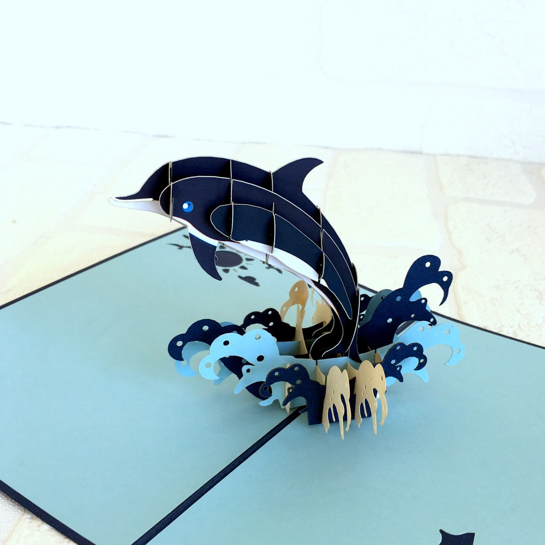 Baby Dolphin Pop up Card / Under the Sea Greeting Card / 3D Card / Pop ...