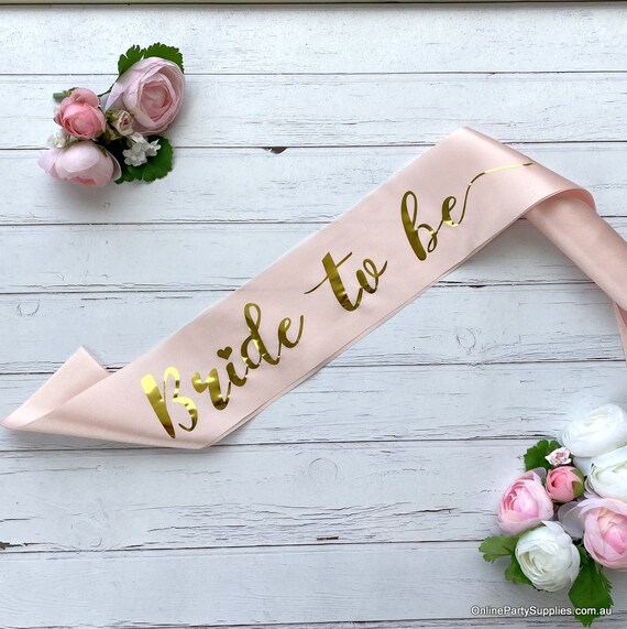 Team bride sashes rose cheap