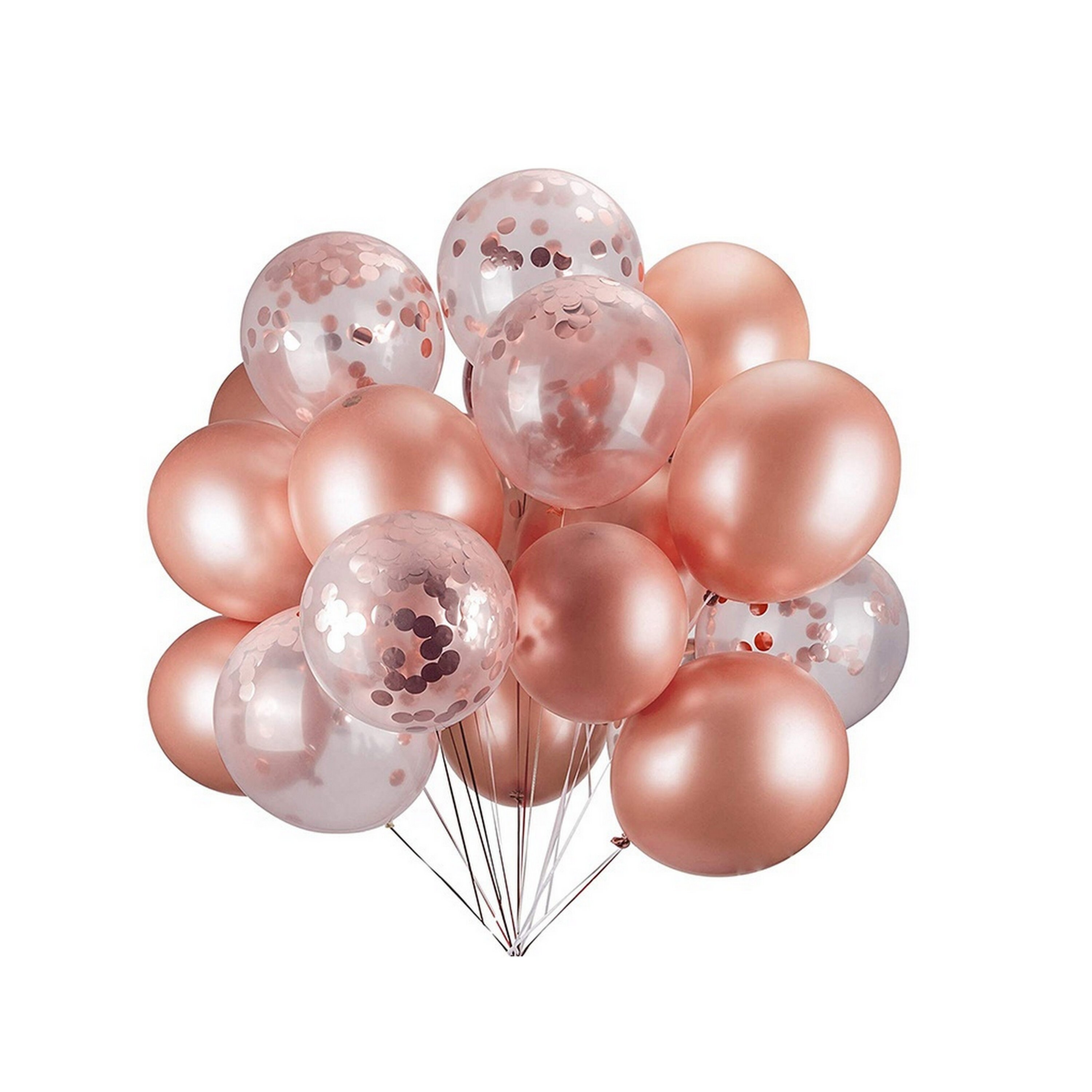 Bouquet Ballons Baudruche Rose Gold & Or