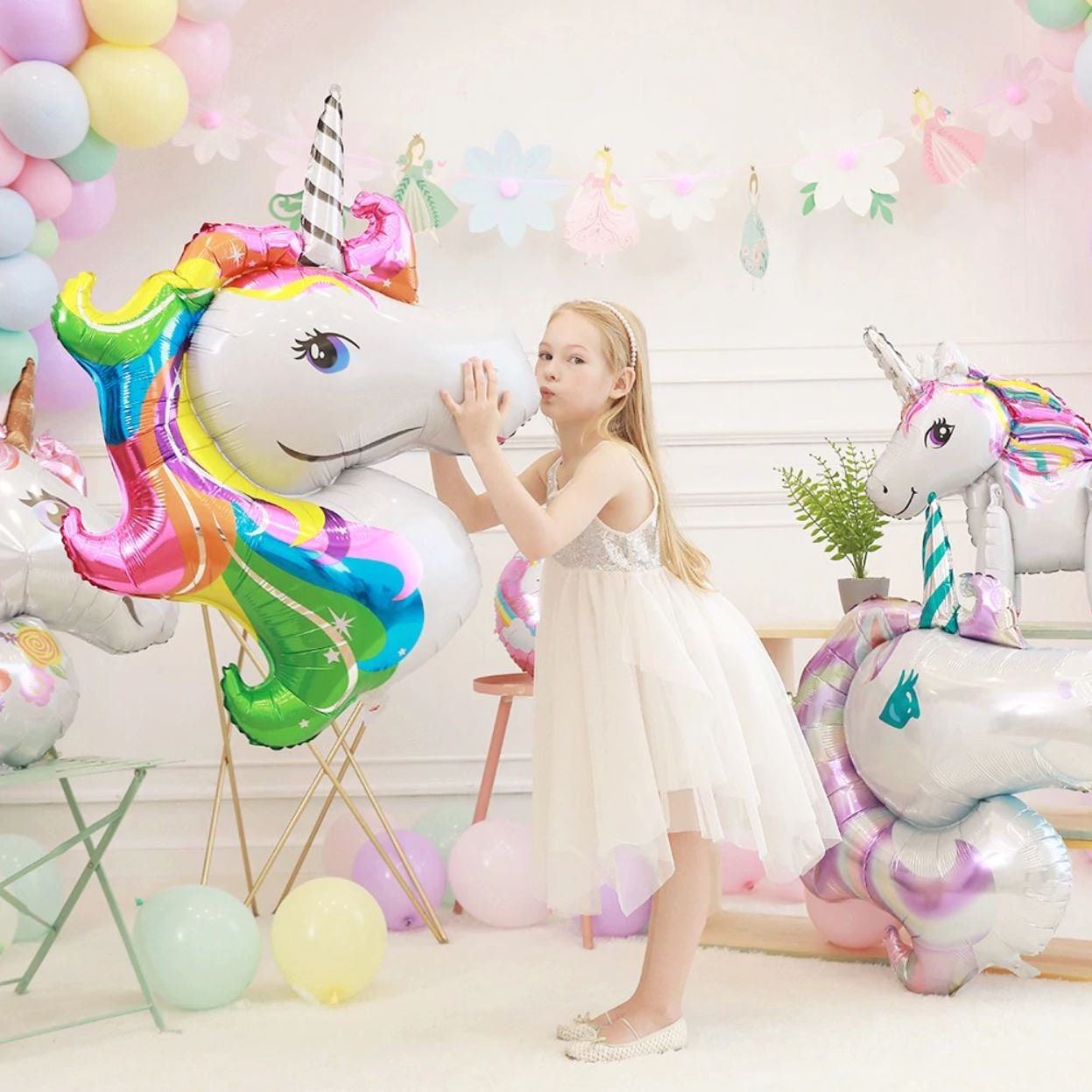 Party Decoration,Cute Gift Unicorn Shaped Foil Balloon For Childrens Birthday