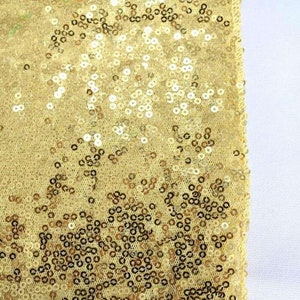 Gold Sequin Table Runner, Sparkly Wedding Tablecloth, Christmas Table Setting, Bridal Shower Table Cover, Shiny Wedding Decorations image 6