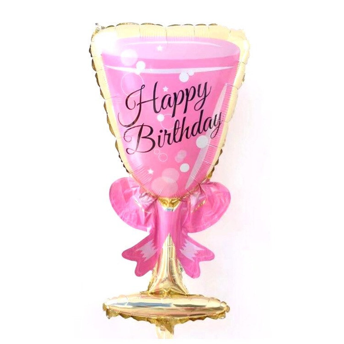 Jumbo 37 Pink Wine Glass Balloon / Happy Birthday Etsy