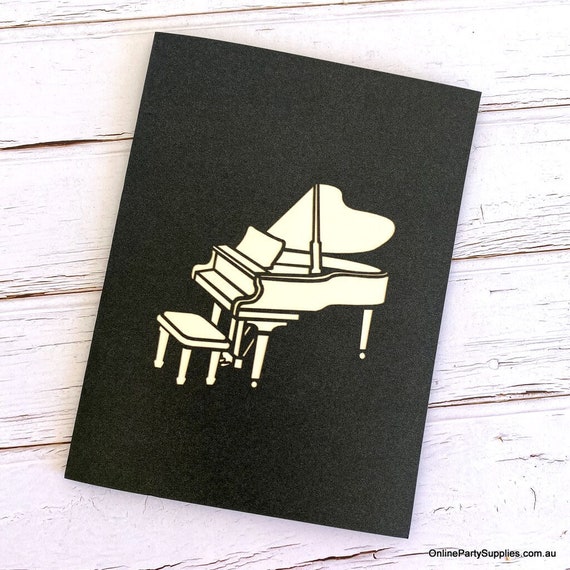 Carte pop-up pour piano à queue, carte d'anniversaire 3D, carte pop pour  instrument de musique, carte pop-out, carte pour musiciens, cadeau pour  pianiste, thème musical -  France