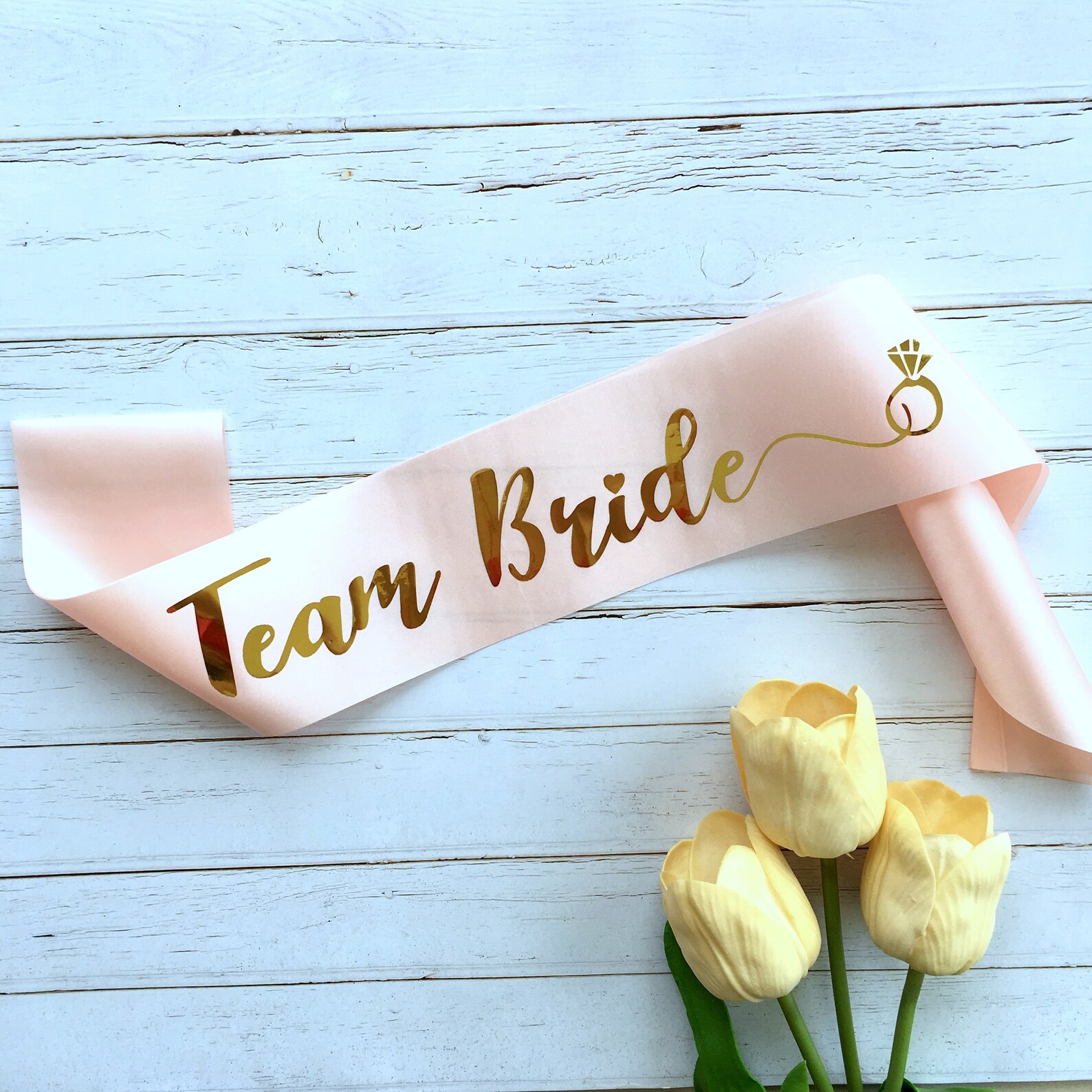 Rose Gold Team Bride Sash Bridal Shower Hen Party Favours Etsy Australia