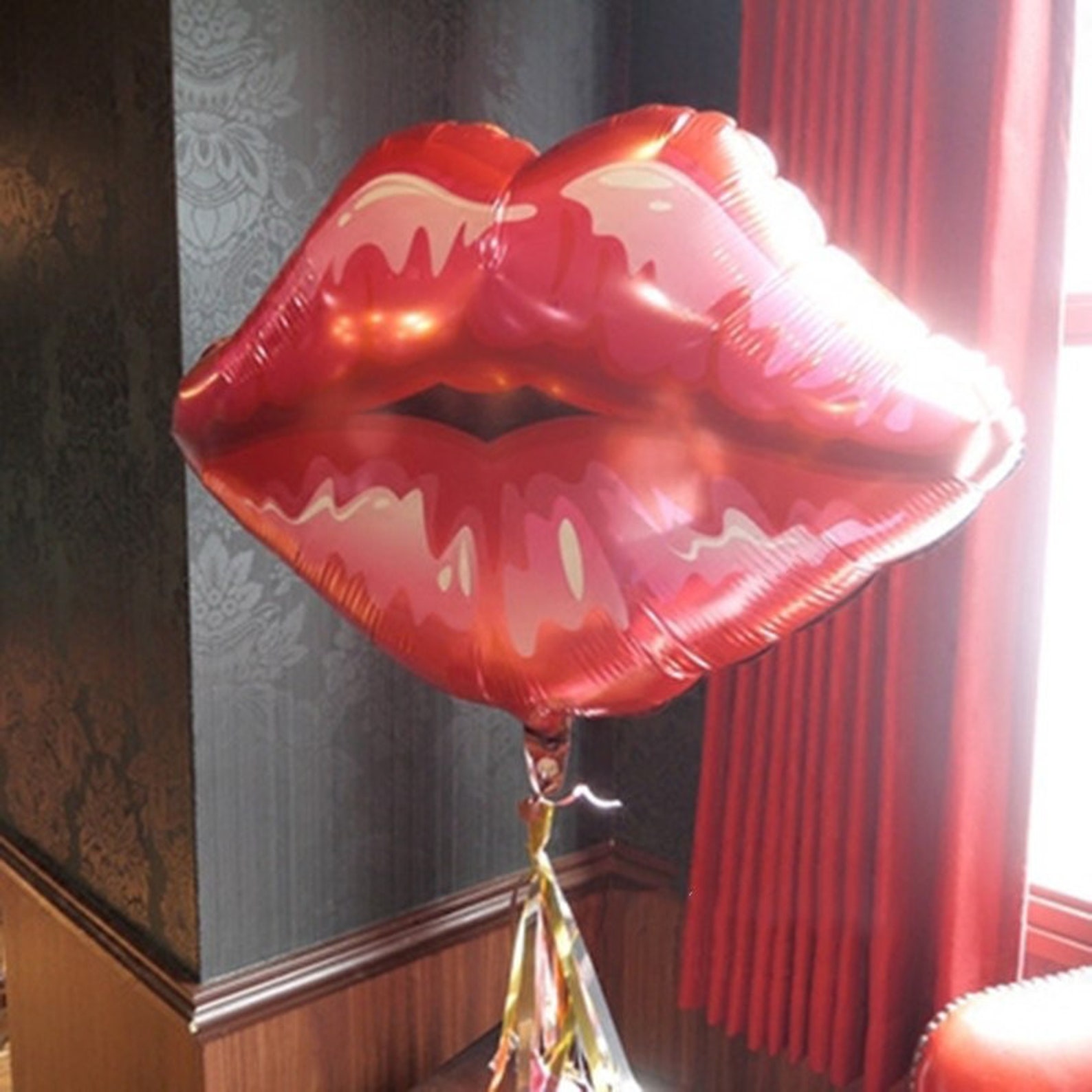 Giant 30 Inch Red Lips Foil Balloon / Hen Party Decorations / Etsy
