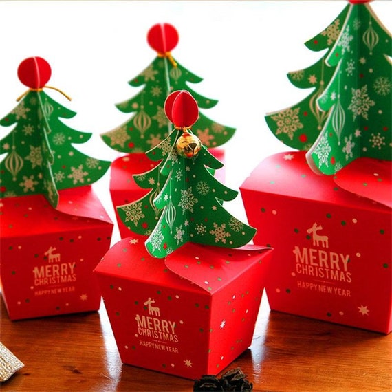 1 Pièce Boîte/cadeau De Noël Rouge Pour Sacs, Boîte Portable De Veille De  Noël Créative, Décoration De Bonbons Boîte Vide, Ornements De Noël, Cadeaux