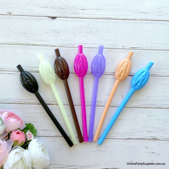 Pussy Straws 8 Pack Party Favor Gag Gift Novelty