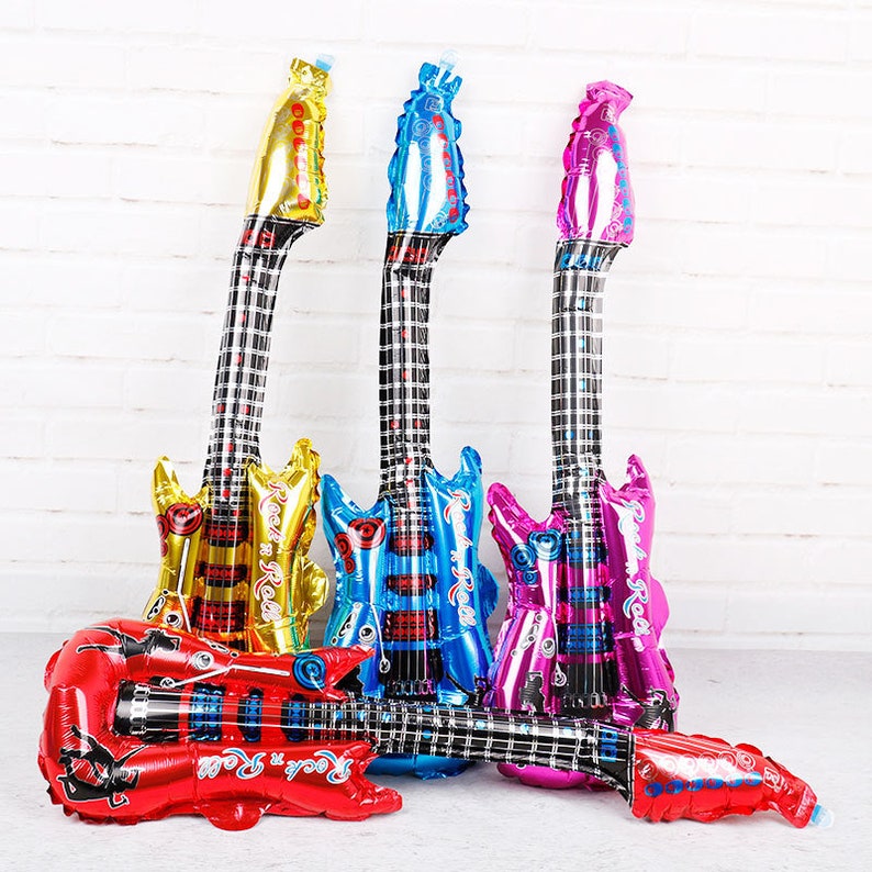 30 Guitar Foil Balloon / Musical Instrument Theme Party Etsy