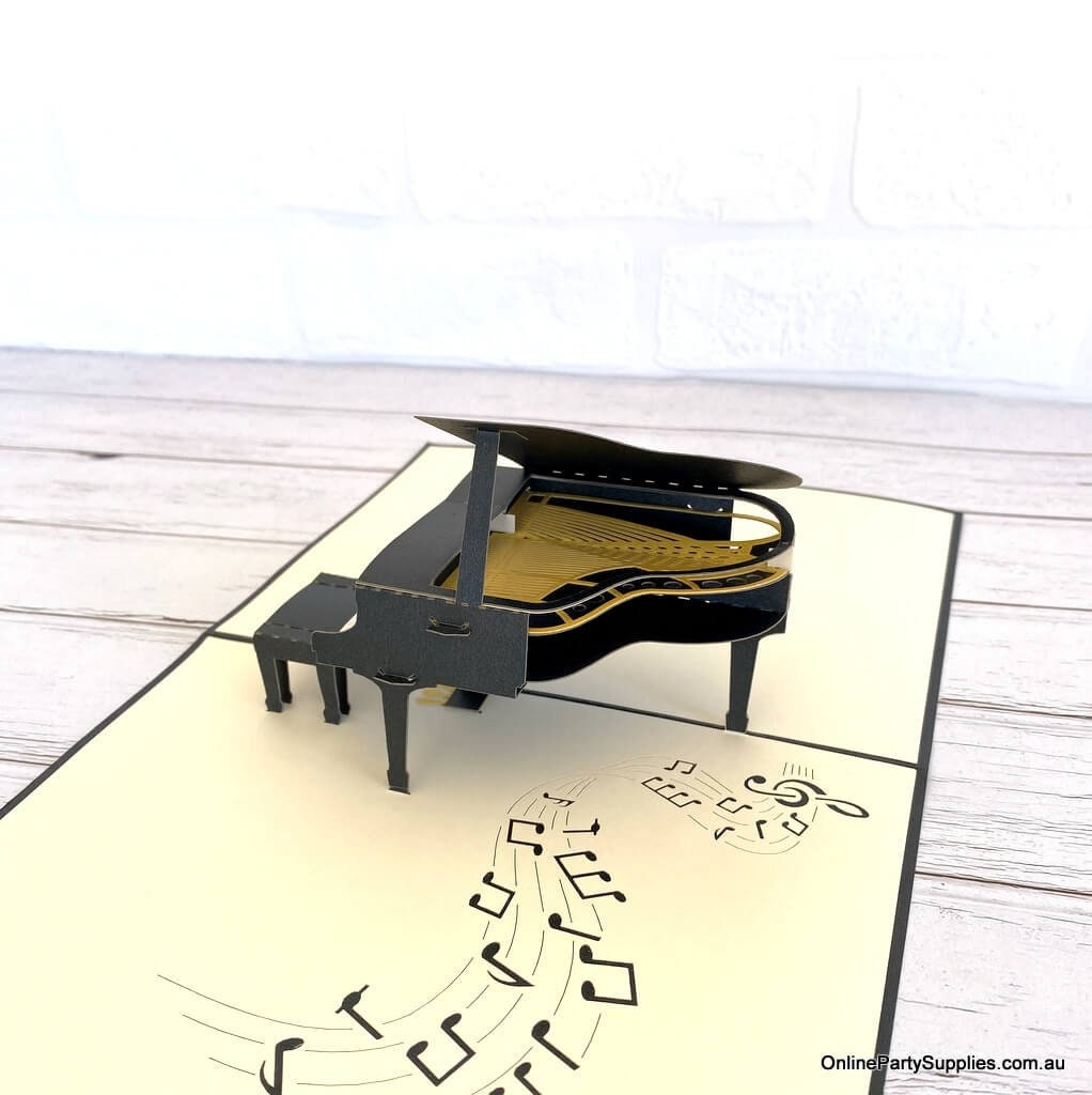 Carte pop-up pour piano à queue, carte d'anniversaire 3D, carte pop pour  instrument de musique, carte pop-out, carte pour musiciens, cadeau pour  pianiste, thème musical -  France