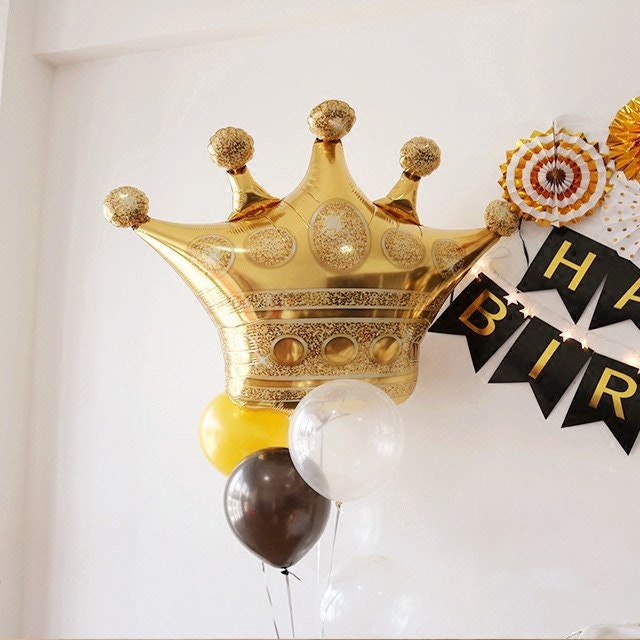 Gold Crown Balloon Prince Princess Birthday Royal Baby Shower Party Decorations Gold Crown Balloon Prince Princess Birthday Royal Baby Shower Party Decorations