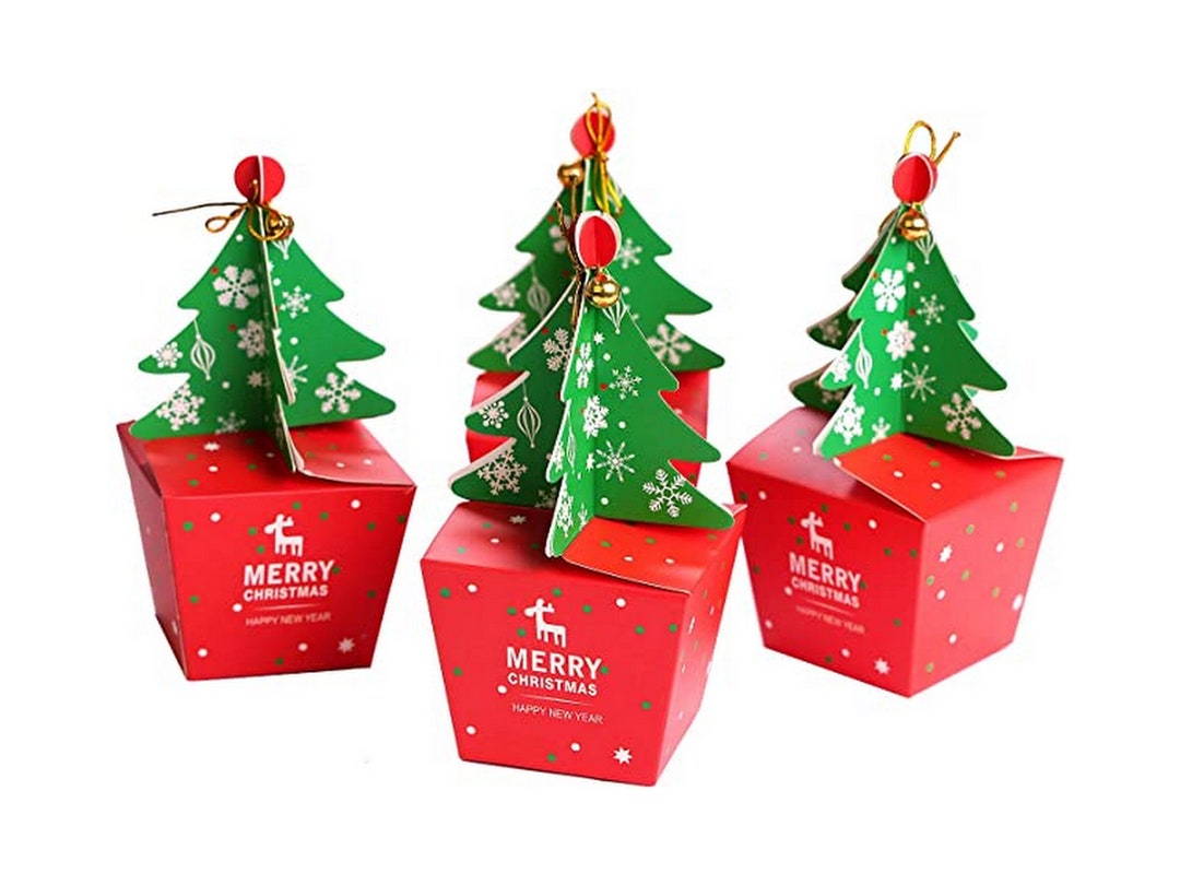 5 X Cardboard Christmas Gift Box, Treat Box for Kid, Candy Box, Xmas