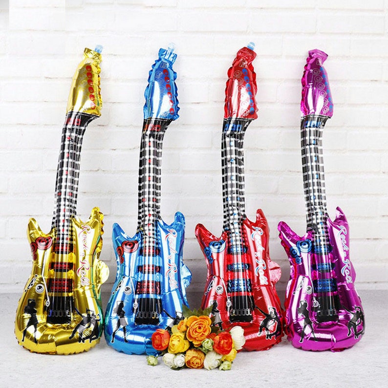30 Guitar Foil Balloon / Musical Instrument Theme Party Etsy