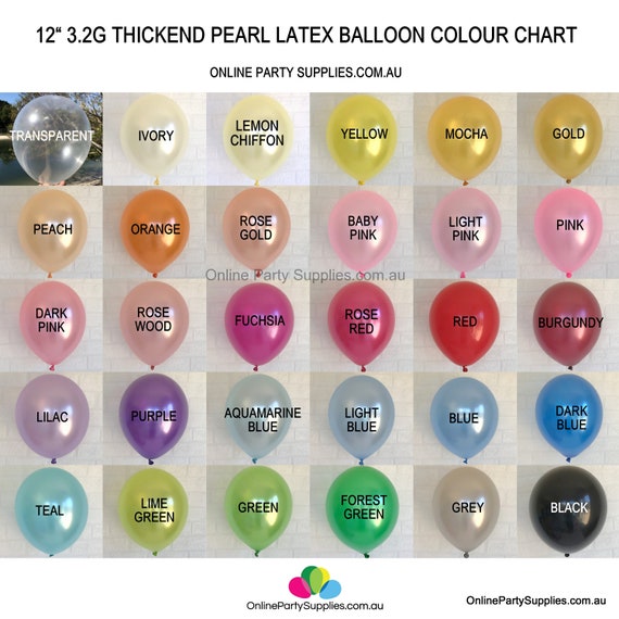 10 X 12 Pearl Latex Balloons, Pearlized Solid Color, Premium