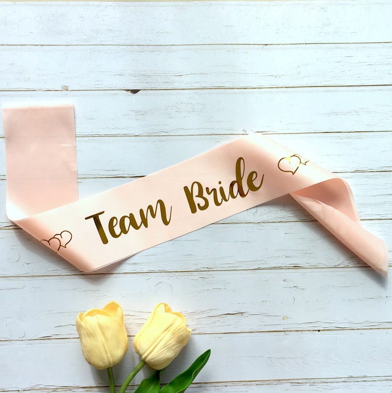 Champagne Pink Bachelorette Party Satin Sash Set of 6 Bride to Be Sash Hen Party Sash Pack Bridal Shower Sash Future Mrs Sash