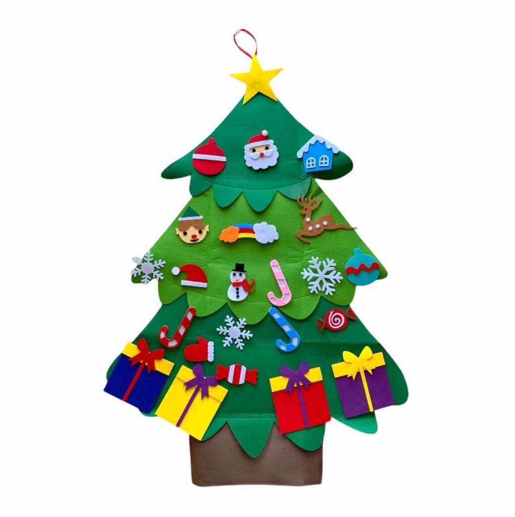 N1 24pcs Felt Christmas Tree Kit Xmas Gift for Kid Felt Etsy